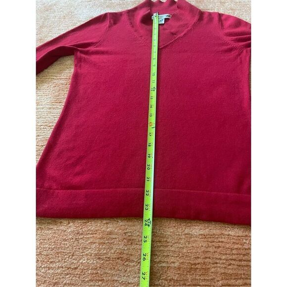 LIZ CLAIBORNE red  sweater 85% COTTON  15% CASHMERE M - Picture 5 of 6